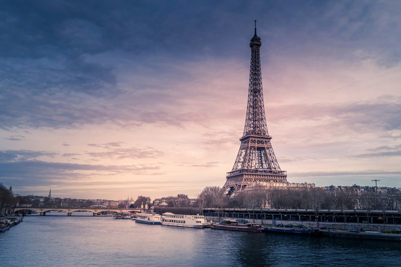 Paris rooftops with the Eiffel Tower