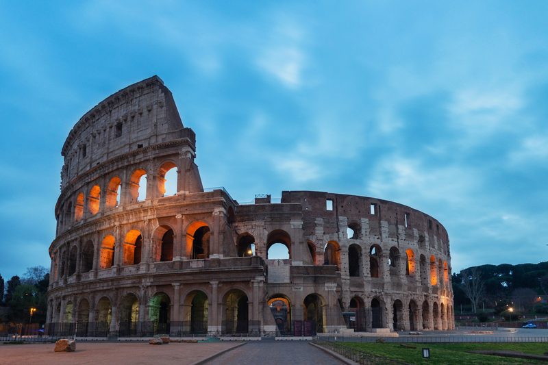 The Colosseum and central Rome